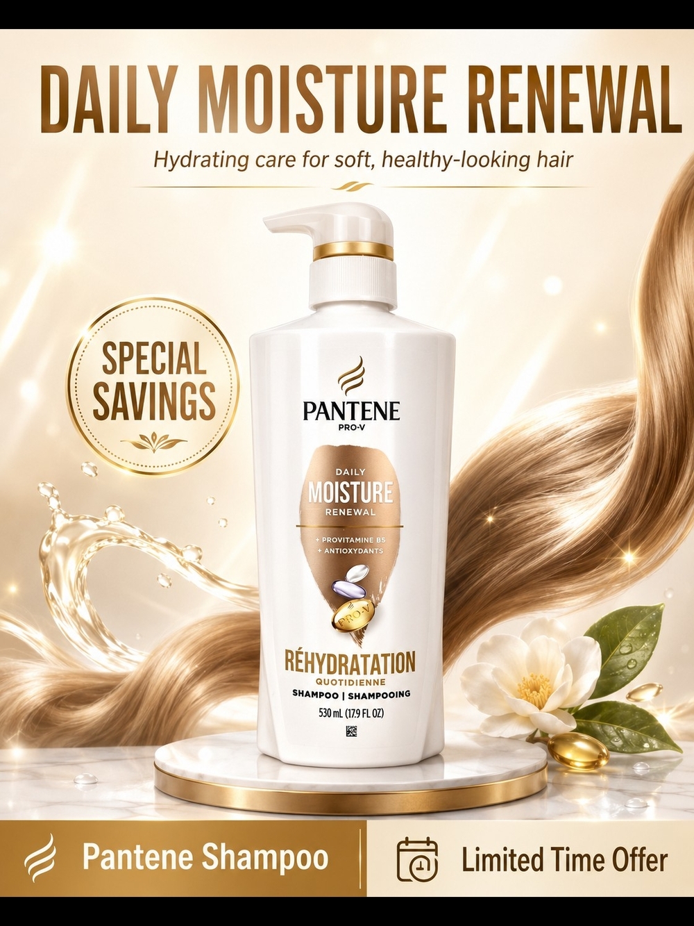 💙 Pantene Daily Moisture Renewal Shampoo